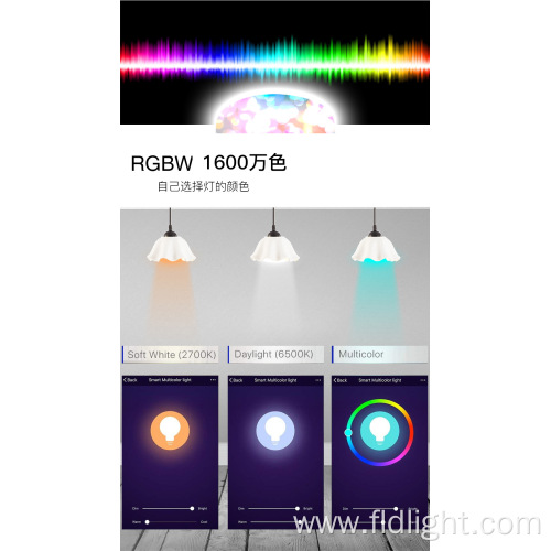 led light Voice Control Dimmable color bulbs